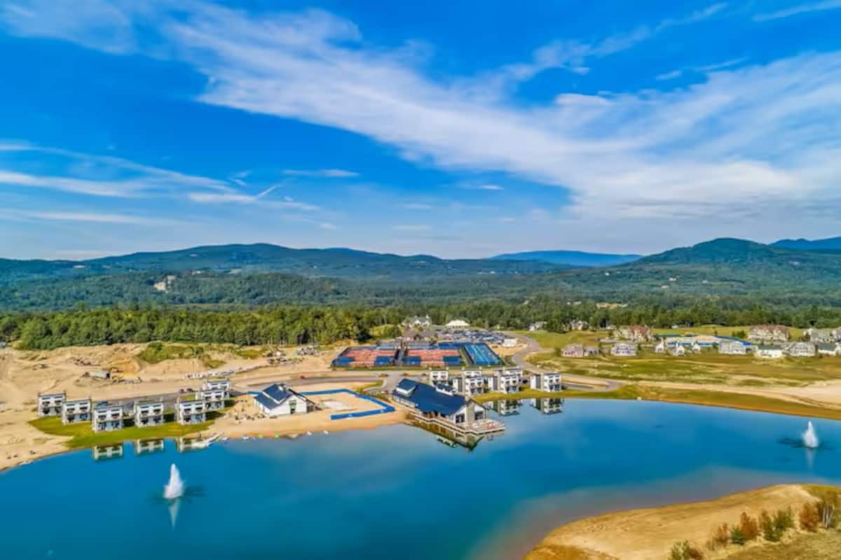 Aerial view of full resort